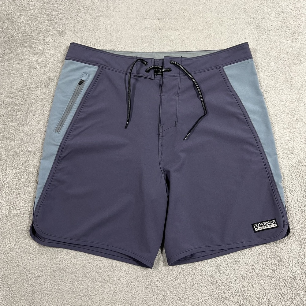 Florence Marine X Board Shorts Mens 30 Gray Swim Surf Beach